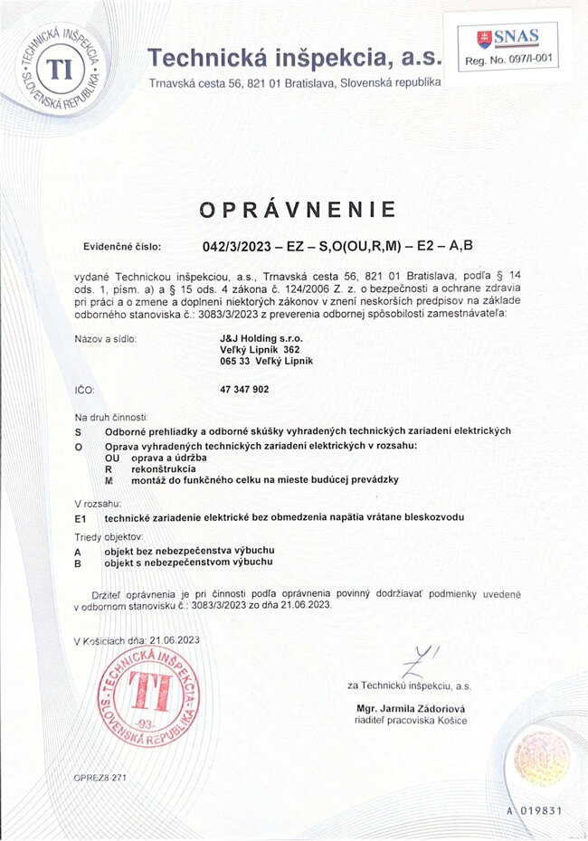 certifikat projektelektro