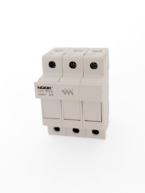 Trojpólový poistkový odpínač 10×38 (RT18-32) – AC 400 V~ / 32 A