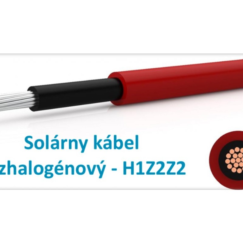 Solárny kábel 6mm červený bezhalogénový H1Z2Z2
