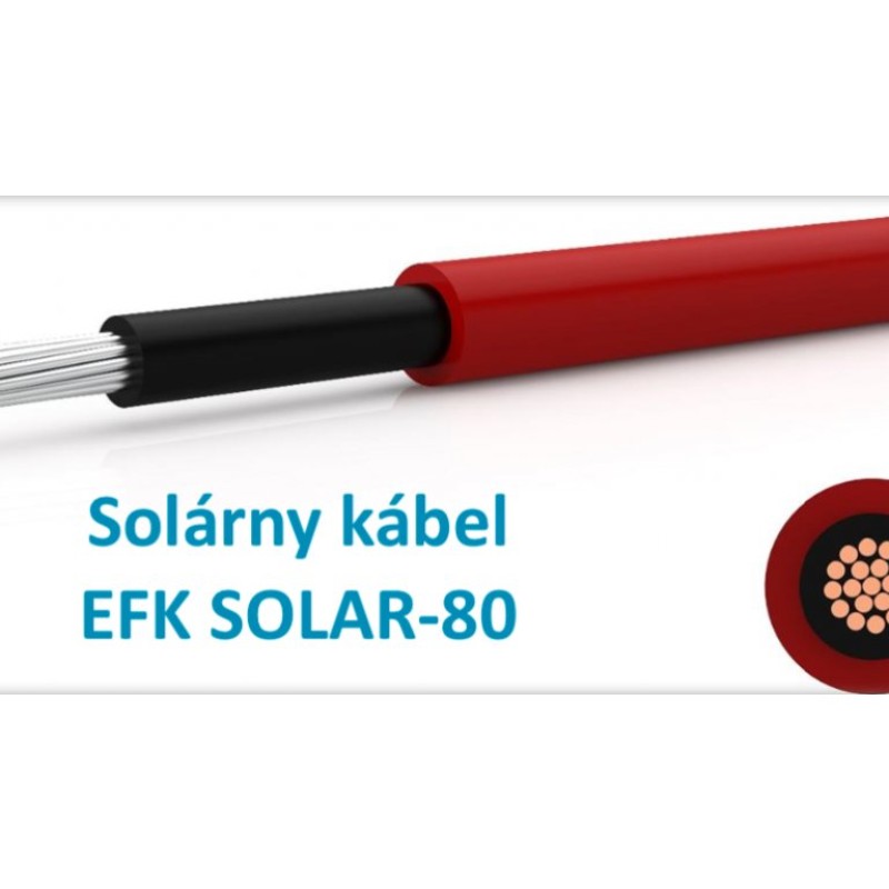 Solárny kábel 6mm červený EFK SOLAR-80