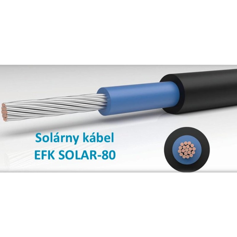 Solárny kábel 6mm čierny EFK SOLAR-80